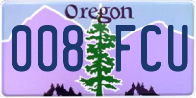 OR license plate 008FCU