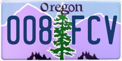 OR license plate 008FCV