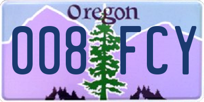 OR license plate 008FCY