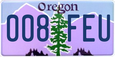 OR license plate 008FEU