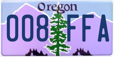 OR license plate 008FFA