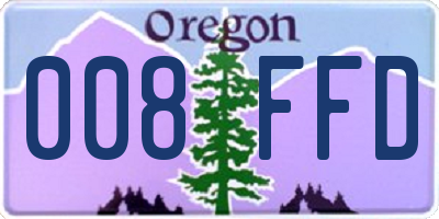 OR license plate 008FFD
