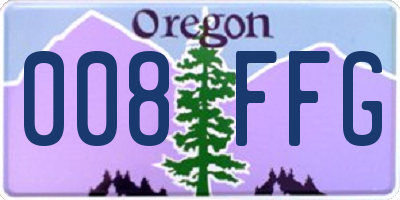 OR license plate 008FFG