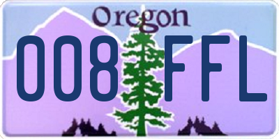 OR license plate 008FFL