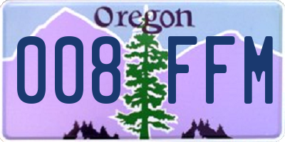 OR license plate 008FFM