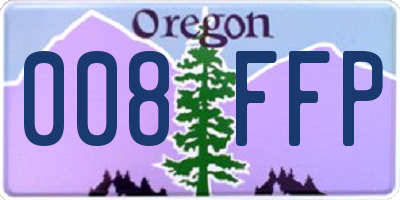 OR license plate 008FFP