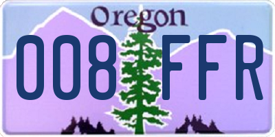 OR license plate 008FFR