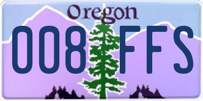 OR license plate 008FFS