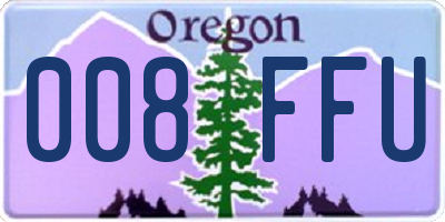 OR license plate 008FFU