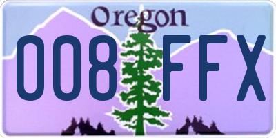 OR license plate 008FFX