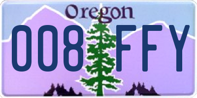 OR license plate 008FFY