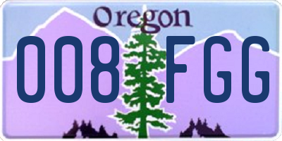 OR license plate 008FGG