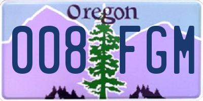 OR license plate 008FGM