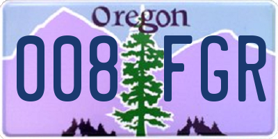OR license plate 008FGR