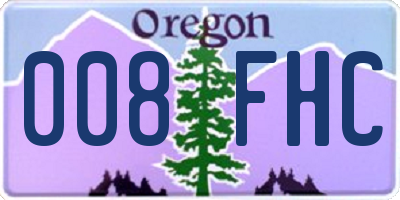 OR license plate 008FHC