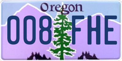OR license plate 008FHE
