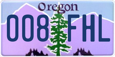 OR license plate 008FHL