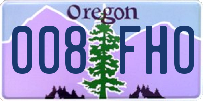 OR license plate 008FHO