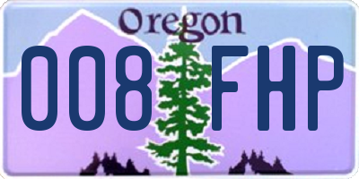 OR license plate 008FHP