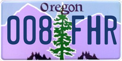 OR license plate 008FHR