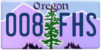 OR license plate 008FHS