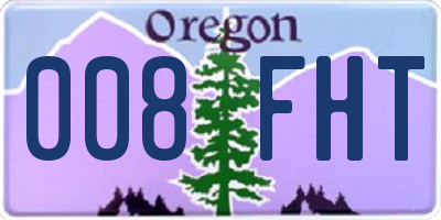 OR license plate 008FHT