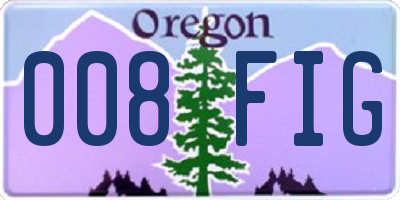 OR license plate 008FIG