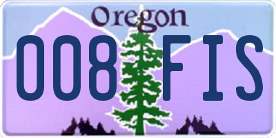 OR license plate 008FIS