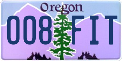 OR license plate 008FIT