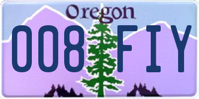 OR license plate 008FIY
