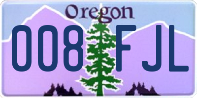 OR license plate 008FJL
