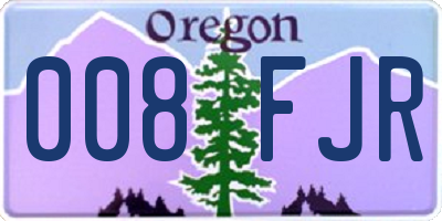 OR license plate 008FJR