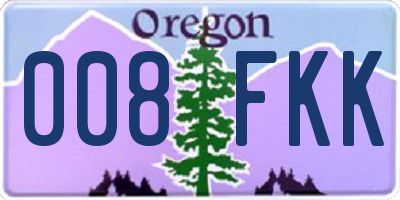 OR license plate 008FKK