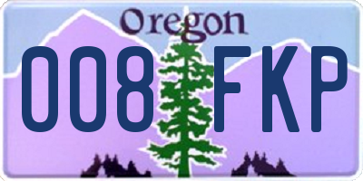 OR license plate 008FKP