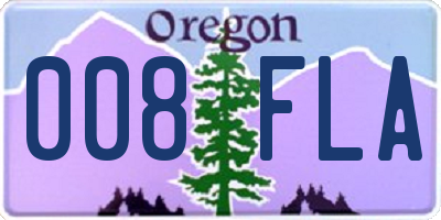 OR license plate 008FLA