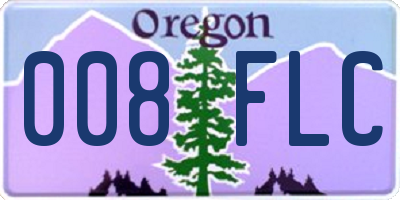 OR license plate 008FLC