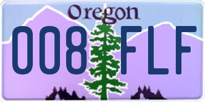 OR license plate 008FLF