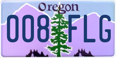 OR license plate 008FLG