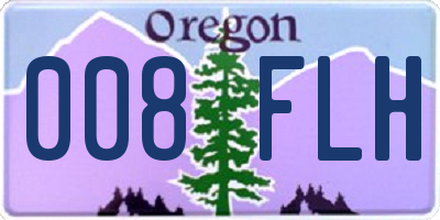 OR license plate 008FLH