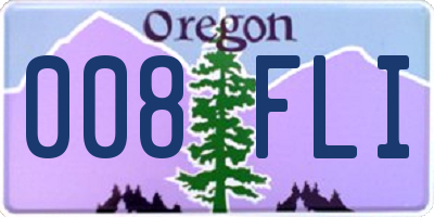 OR license plate 008FLI