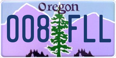 OR license plate 008FLL