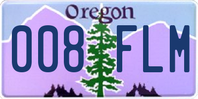 OR license plate 008FLM