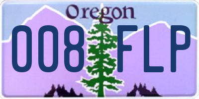 OR license plate 008FLP