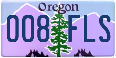 OR license plate 008FLS