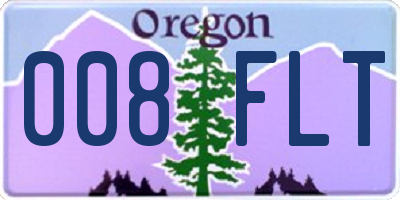 OR license plate 008FLT