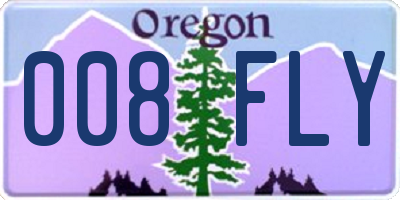 OR license plate 008FLY