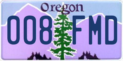 OR license plate 008FMD