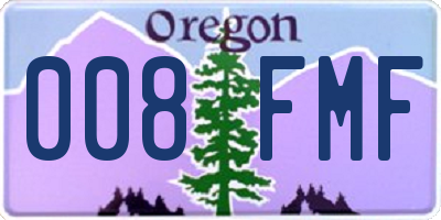 OR license plate 008FMF