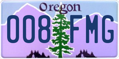 OR license plate 008FMG
