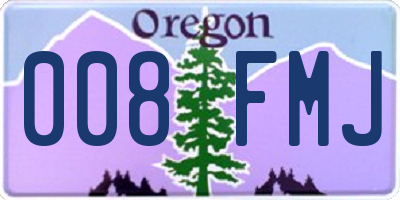 OR license plate 008FMJ